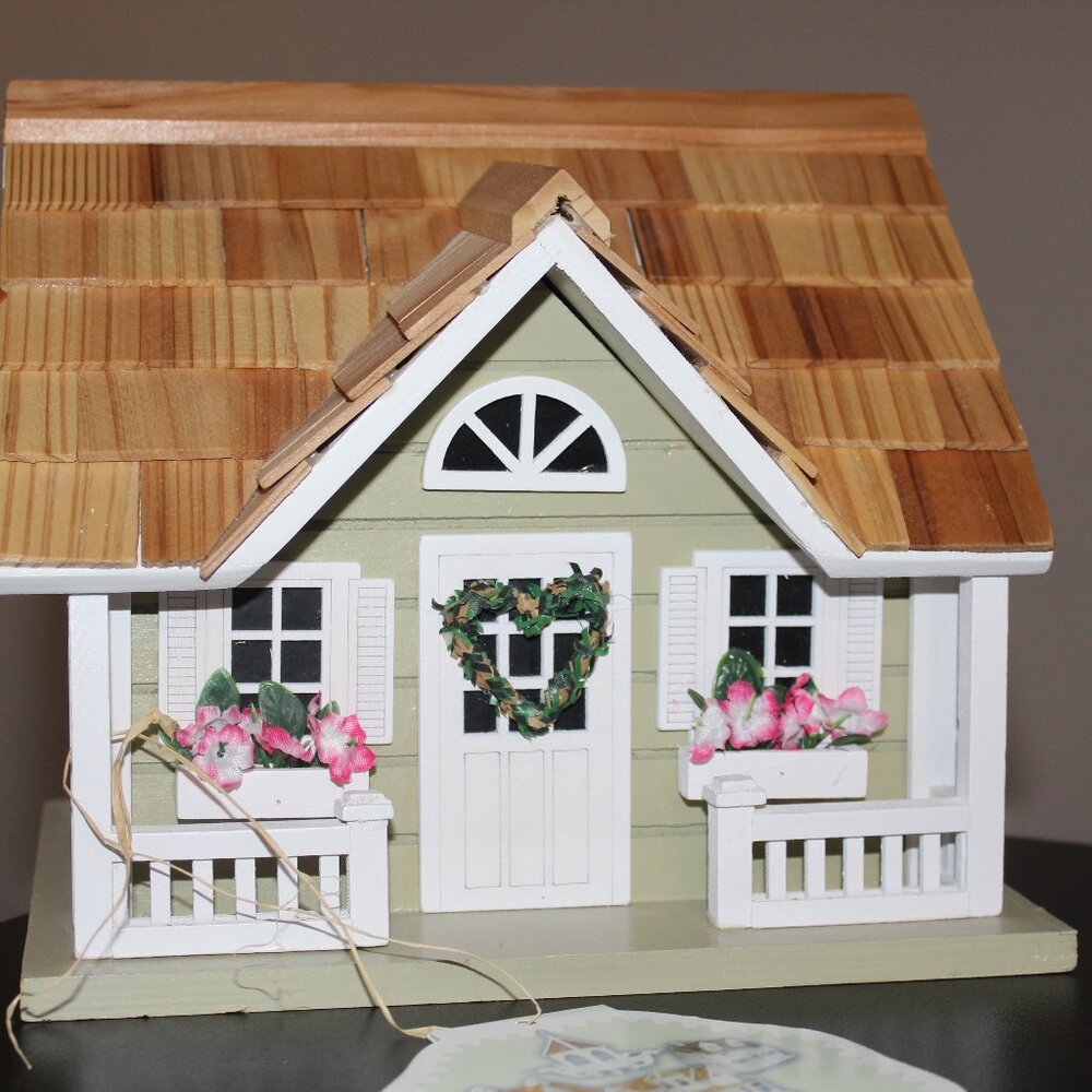 Home Bazaar Handmade Home Tweet Home Cottage Bird House HB-9521S Rosemary Wooden
